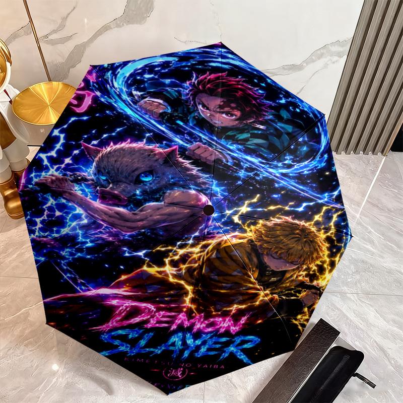 Japanese-style cartoon Demon Slayer Kamado Tanjiro & Kamado Nezuko umbrella including home travel and outdoor activities Multi functional umbrella 35