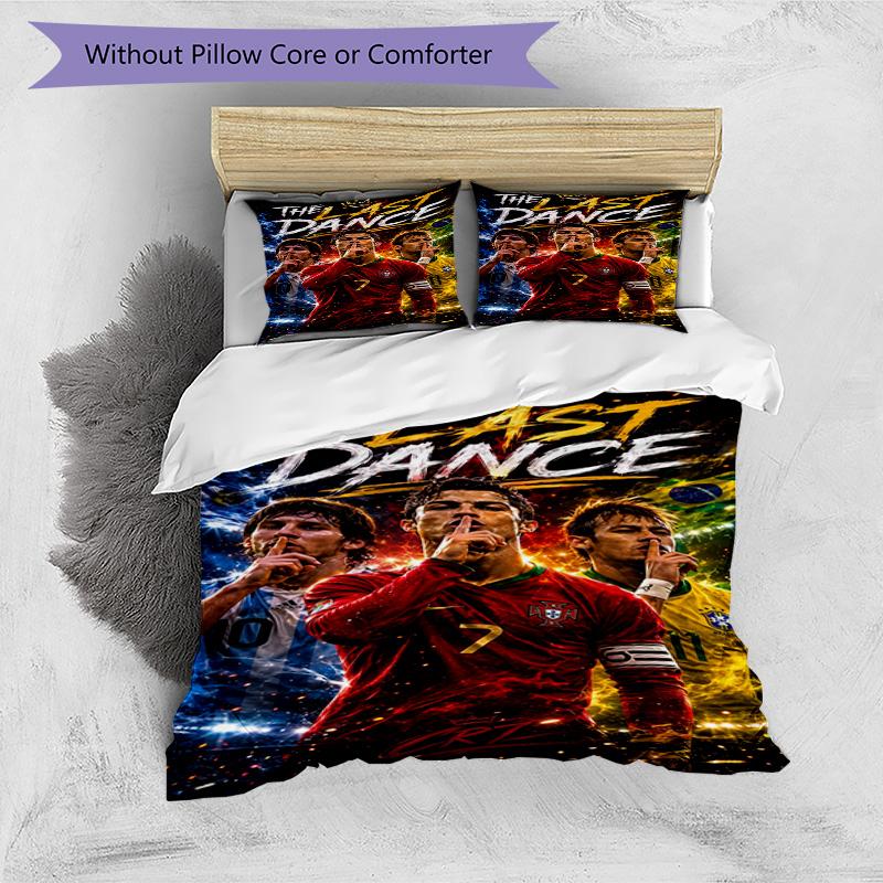 Ronaldo's Devil's Arrival Bedding Set, Breathable Duvet Cover with Pillowcases, Soft Bed Linen for Bedroom Home Decoration, Perfect Festival Birthday