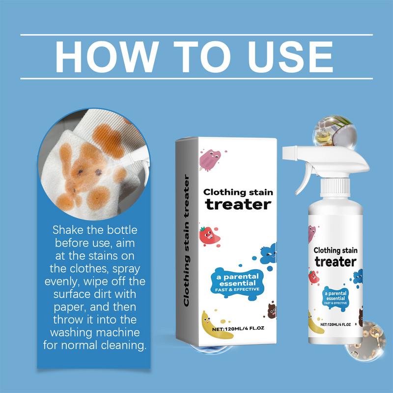 new Effective Stain Remover Fabric Stain Remover Spray 120ml Stain Yellow Removal Dust Decontamination Treater Spray