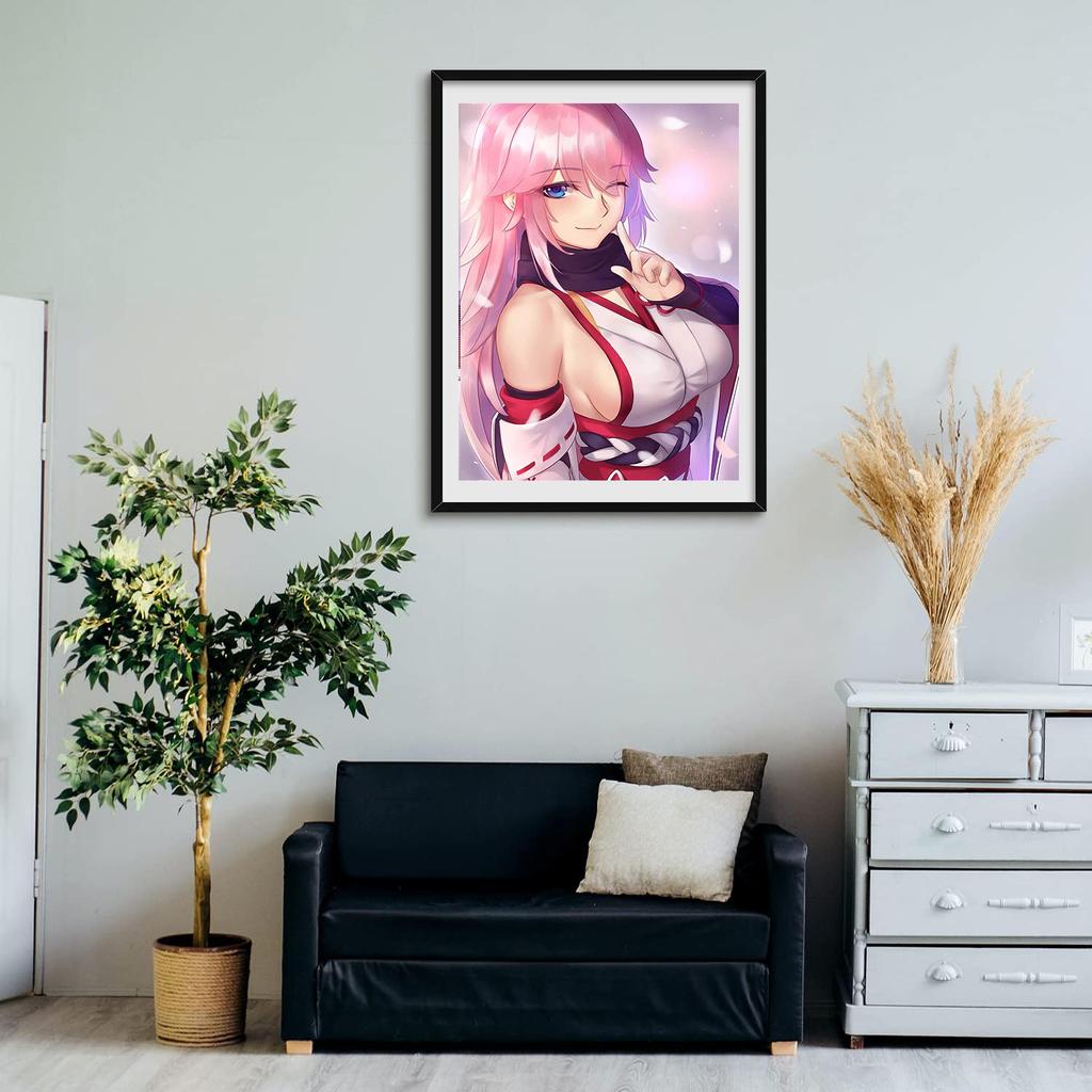 5D DIY Diamond Painting Sexy Anime Characters Cross Stitch Kit Mosaic Diamond Embroidery Rose Full Round Square Drill Home Decoration