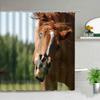 Farm Animal Horse Shower Curtain Wildlife Elephant Leopard Lion Tiger Pattern Shower Curtain Set Highland Cows Bathroom Curtains