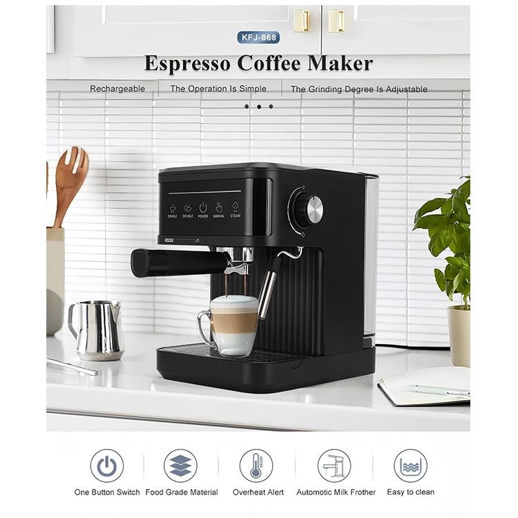 

Espresso Machine 20 Bar Espresso Coffee Maker Cappuccino Machine w/ frother Wand