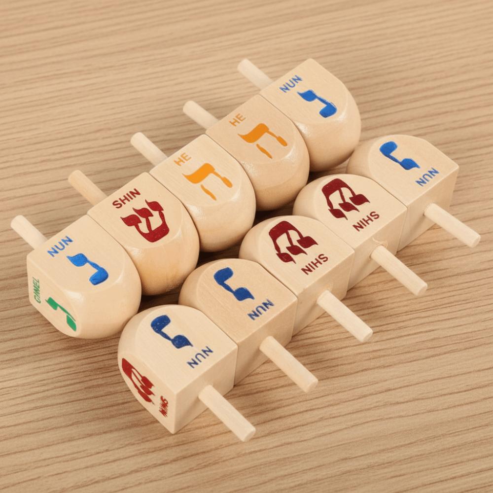 10Pcs Wooden Material Spinning Top Toy Children Gits Wooden Crafts Child Play
