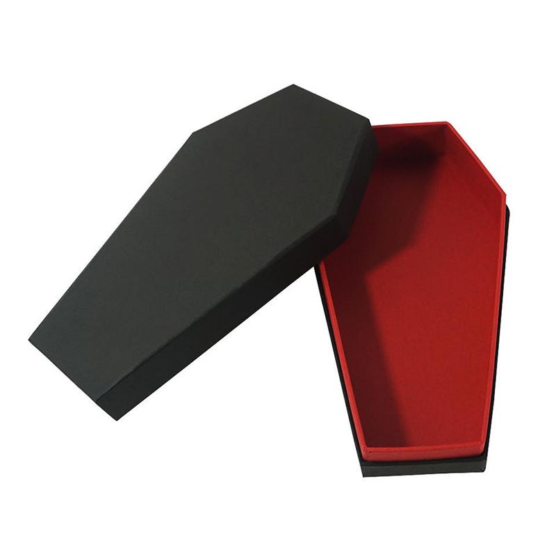 

WTEMPO 1 шт 21,7*11,6*3,3 см готические мини-коробки в форме гроба для Хэллоуина подарочные коробки для шоколада, конфет, духов с крышкой 1pc чёрный
