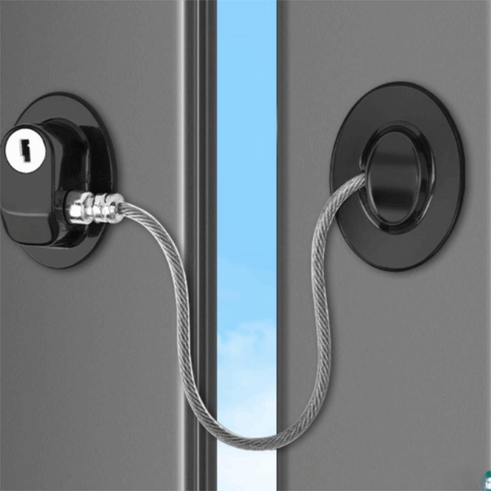 2Pcs Self Adhesive Window Security Lock No Drilling Refrigerator Door Lock Cupboard