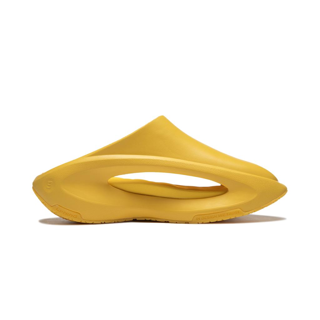 Li Ning Cloud Travel Slay Comfortable Versatile Silent Slide Sandals Unisex Footwear Milk-Sand-Yellow AZSU005-6