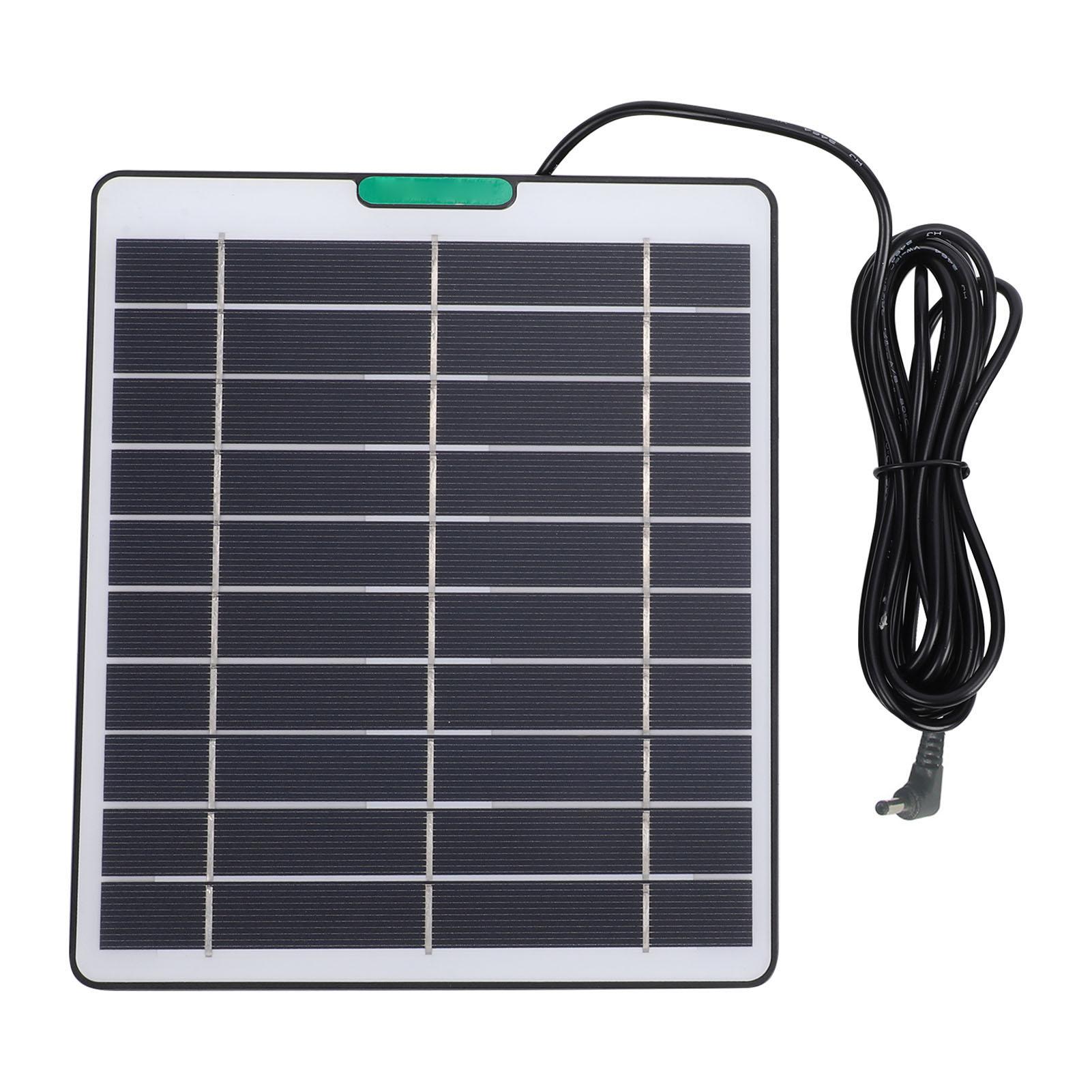 

5W Solar Panel Charger Solar Charger with Type C Port for Security Camera Doorbell Outdoor Indoor Use Black чорний
