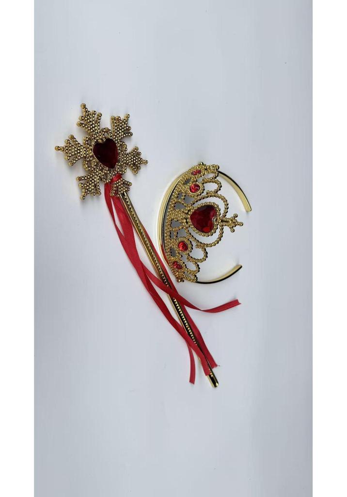 Princess Snowflake Crown and Wand Set for Children's Festival or Birthday