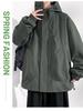 Men's Plus Size Casual Hooded Jacket - Windproof & Trendy for Spring/Autumn
