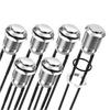 6PCS 12mm Momentary Push Button Switch 12V Metal Waterproof Pushbutton Switch Silver Normally Open (ON) Off 2 Pin SPST