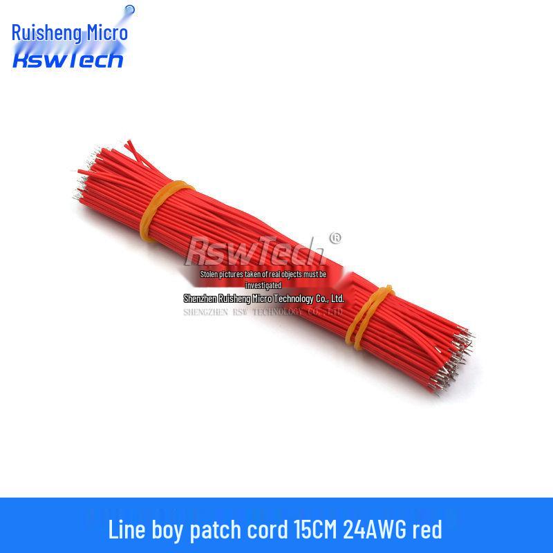 Double-Headed Tinned Wire Jumper for Welding & Electronic Connection, 22/24AWG, 5/0.8mm, Length: 50/150mm