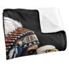 JQ Licensing Silky Wolf & Eagle Supersoft Blanket