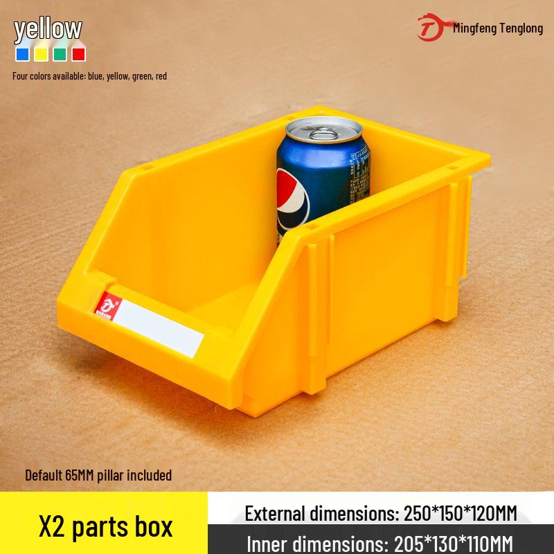 Angled Entry Heavy-Duty Plastic Storage and Organizer Box for Components and Hardware