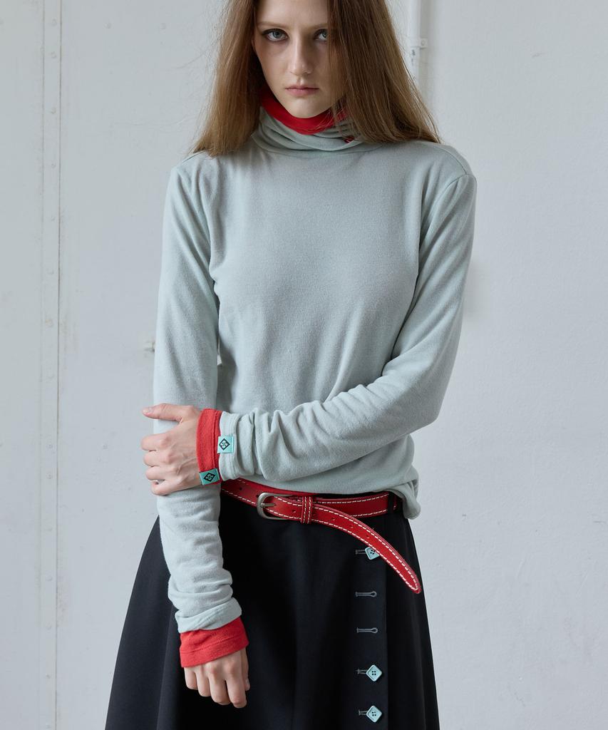 HERETIC Button Turtle Neck / Mint