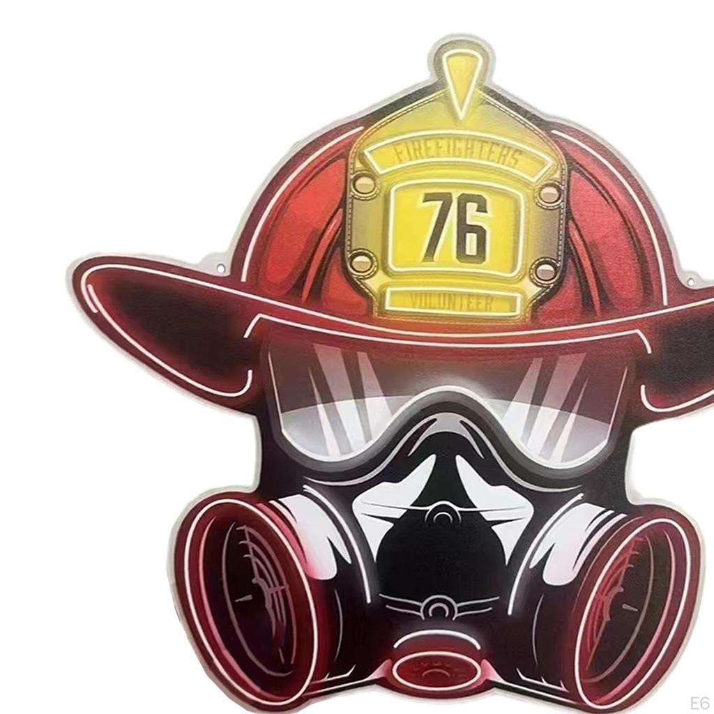 Creative Firefighter Helmet Light with USB for Playroom Decor