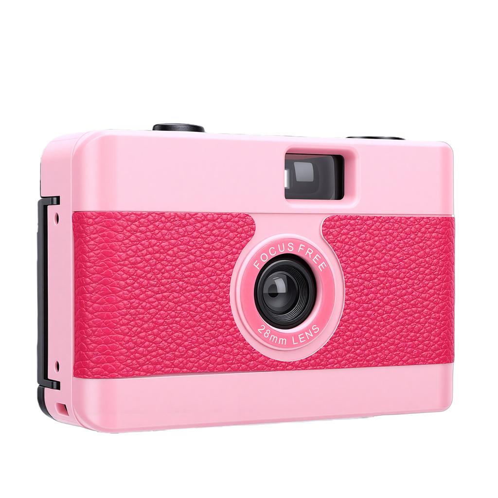 35mm Film Camera Vintage Style Reusable Camera Built In Flash for Travel Photography Black