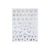 Ins-Style Laser Gold & Silver Star & Moon Nail Stickers with Adhesive Back