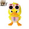 Quirky Home Decorations 3D Printed Cute Duck Figurine with Glasses, Angry Pose Desk Decor, Creative Office Decor Bookcase Car Ornament, Funny