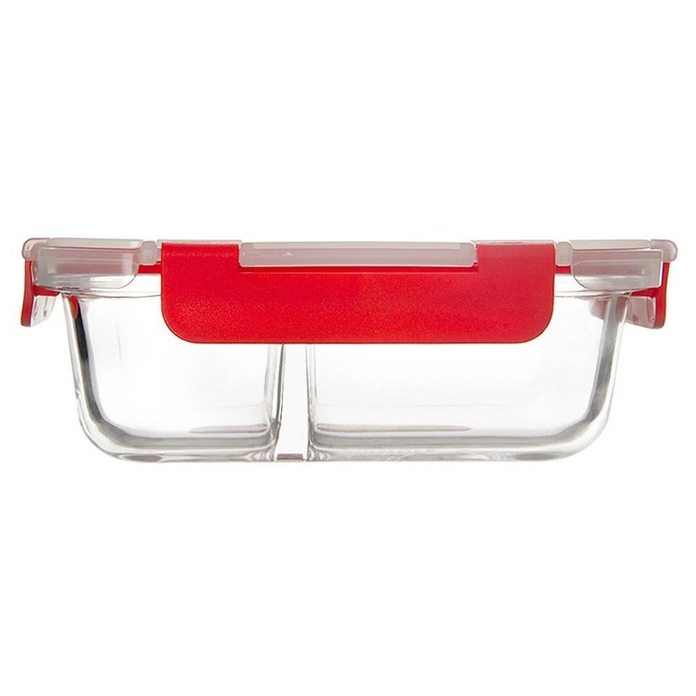 Pojemnik Dzielony Kuchenny Szklany Na Żywność Z Uszczelką Lunchbox 1,3L