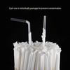 Individually Wrapped Bendable Plastic Straws - Food Grade for Pregnant Women & Children, Perfect for Milk, Tea, and Beverages.