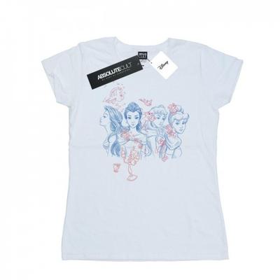 Womens/Ladies Princess Sketch Cotton T-Shirt