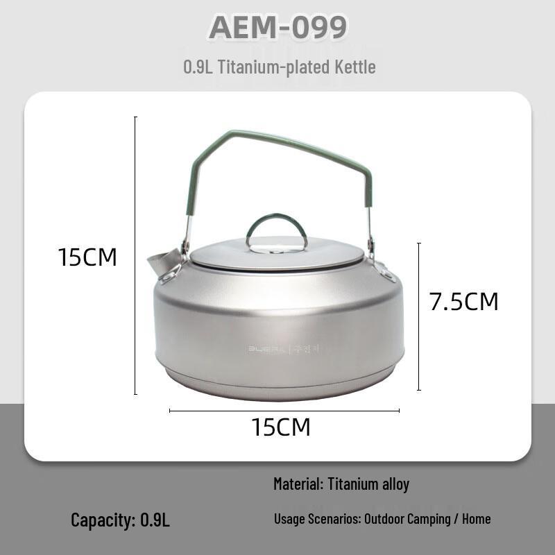 OEING 900mL Titanium Outdoor Camping Kettle