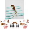 Classic Makeup Brush Set 10 Pieces With Synthetic Fibers For Flawless Foundation Application