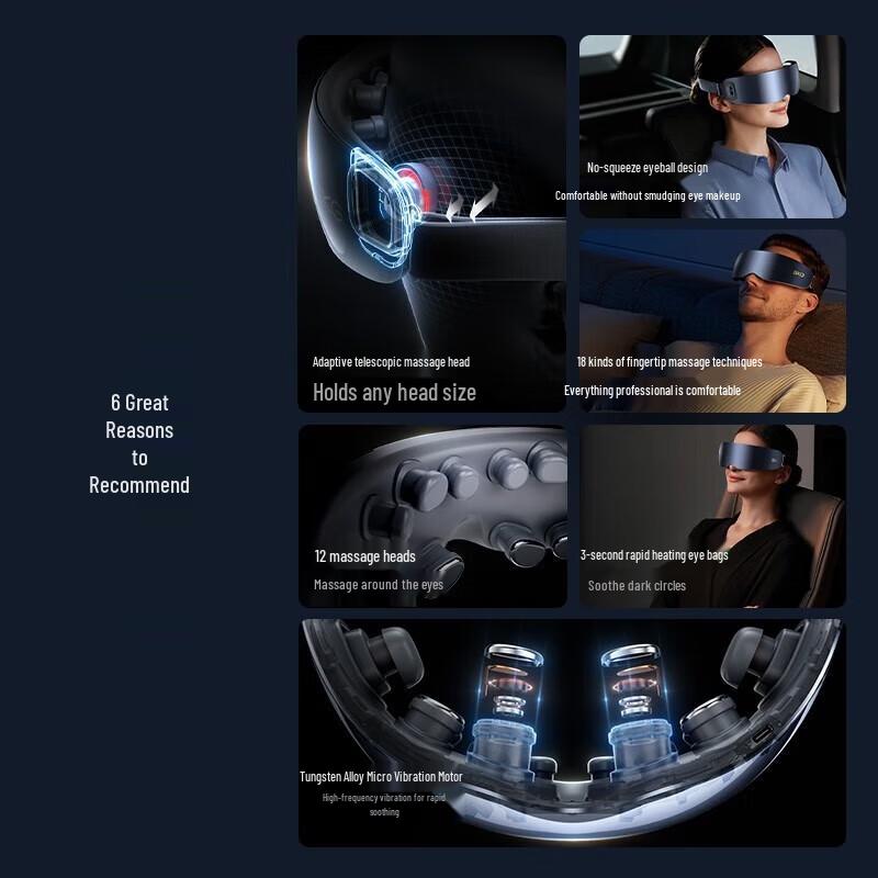 SKG K5 Smart Eye Massager with Heat and Bluetooth Music