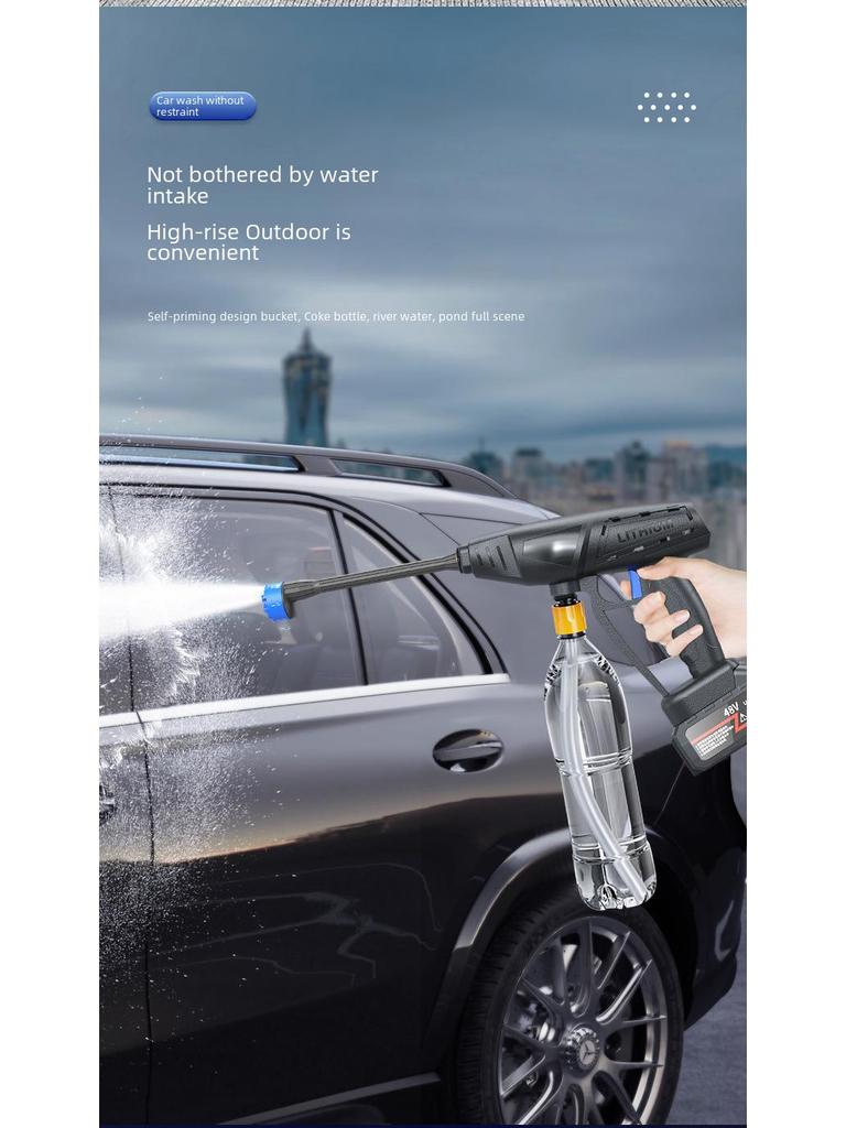 Brand New Portable High-Pressure Wireless Car Washing Machine with Lithium Battery