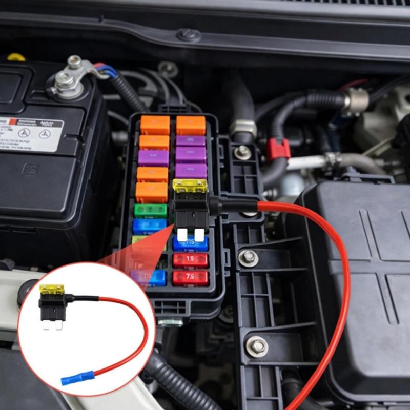 Compact Fuses Tap Connector Set For 12V 24V Systems High Quality Materials Ensure Stable Power Supply In Cars Bikes