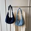 Torebka na ramię Denim Crossbody Bag Jednolity kolor Damska torba typu tote o dużej pojemności