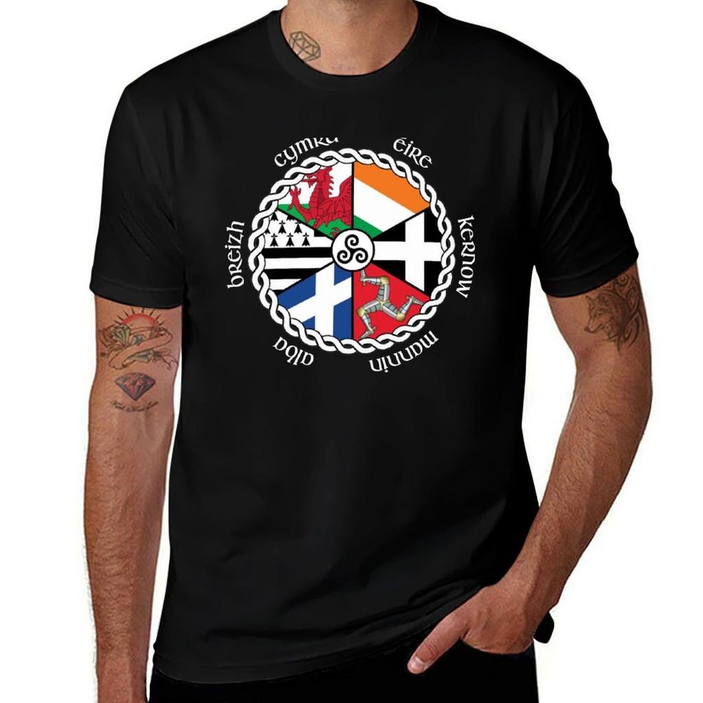 T-shirt Bandiere Nazioni Celtiche Abbigliamento Estivo T-shirt Unisex Per Un Ragazzo T-shirt Unisex Grafica