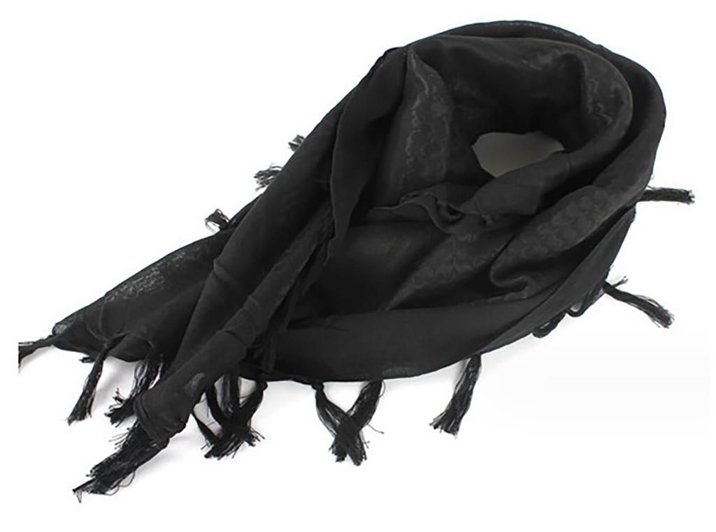 Perturga Scarf Muffler Stole Men's Shemagh Face Guard Sun Shade Net Casual Keffiyeh Cover Airsoft Gear Motorcycle Black