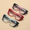 Fashion Gradient Square Reading Glasses For  Women Vintage Purple Hyperopia Men's Presbyopia Eyeglasses Anti-Blue Light Eyewear