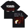 Rapper Manuel Turizo Tour 2025 Merch T Shirt Men's Retro Style Gothic Short Sleeve T-shirt Hip Hop Clothing Cotton Tops Tshir...