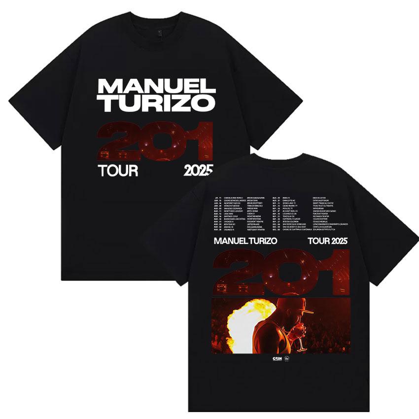 

Rapper Manuel Turizo Tour 2025 Merch T Shirt Men s Retro Style Gothic Short Sleeve T-shirt Hip Hop Clothing Cotton Tops Tshir... S разноцветный