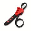 6 Inch Belt Wrench Oil Filter Puller Strap Spanner Chain Wrench Strap Opener, Adjustable Disassembly Tool