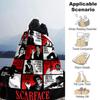 Scarface Characters Poster Flannel Blanket Super Soft Warm Cozy Blanket For Sofa Bed Office Travel Allseason Home Decor Gift