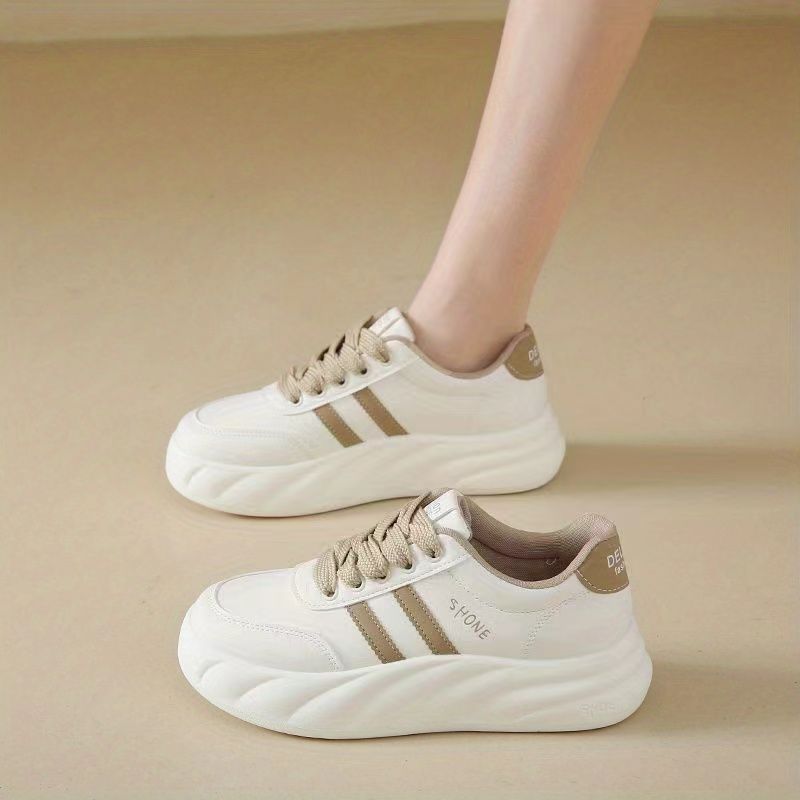 

Cortez Женская спортивная обувь Новая весенне-осенняя обувь для отдыха Белые туфли Женские универсальные кроссовки на платформе Clunky 35