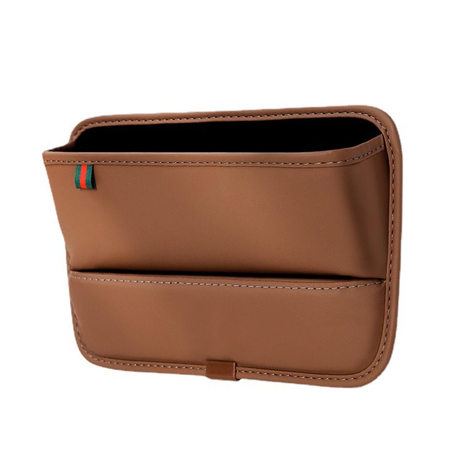 

Автомобильный органайзер для заполнения щелей сиденья автомобиля кожаные автомобильные аксессуары для переднего сиденья автомобиля основные средства хранения консоль автомобильный органайзер прочный коричневый