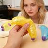 Soft Stress Ball Glitter Banana Sugar Slow Rebound Relief Clear Toy Squeeze Sensory Anxiety Relieving Simulated