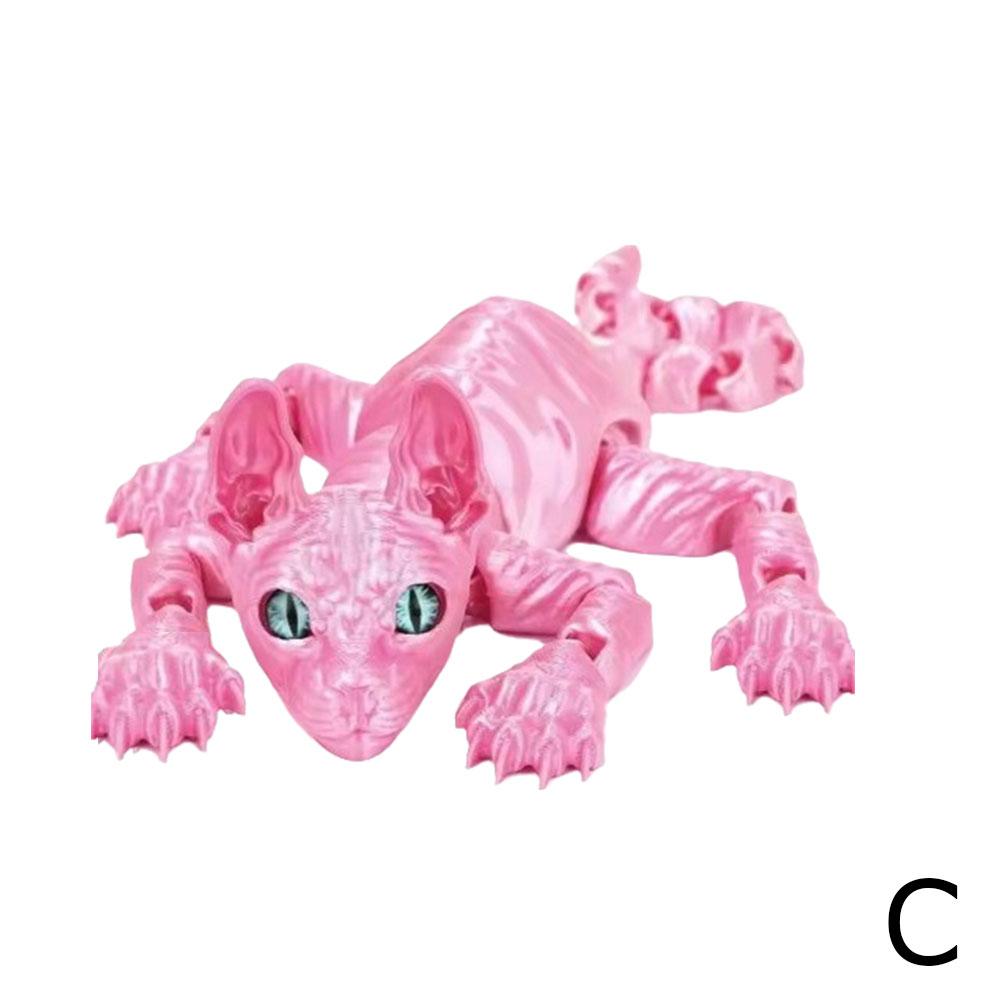 

3D-печать сфинкс кошка животные кошка кукла суставное украшение для любителей кошек новые украшения декоративные C V8B6 Pink-1pcs