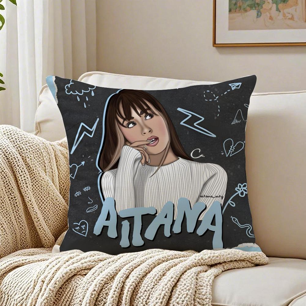 Popstar Sängerin AAitana OOcanaS Kissenbezug Leinen Kissenhülle Weich für Sofa Bett Wohnzimmer Dekoration