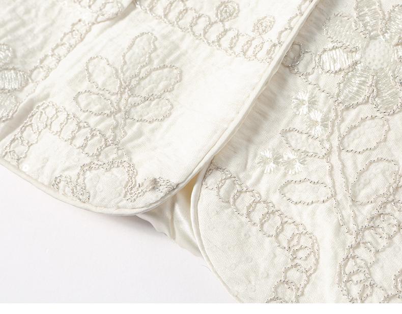 2025 Spring/Summer Women's Loose-Fit Embroidered Jacket: New Chinese Retro Style, Round Neck, Outerwear SP6057