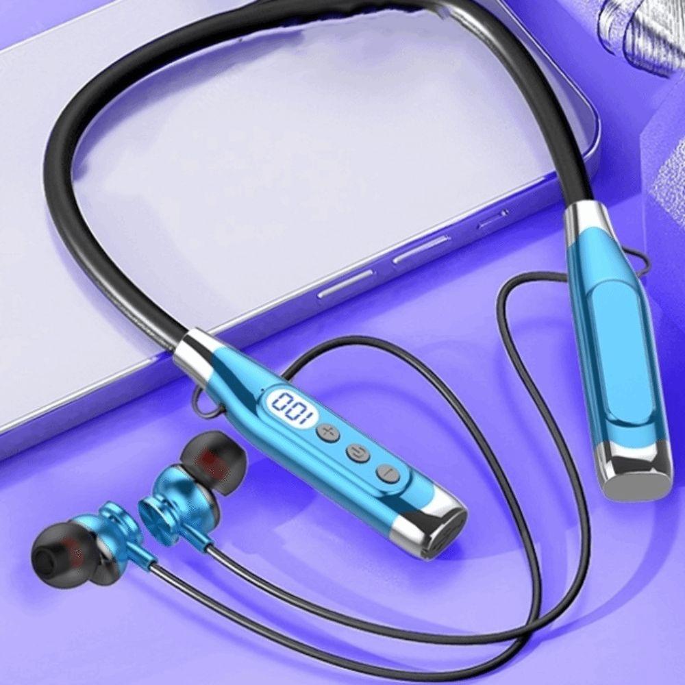 Waterptoof Wireless Bluetooth Earphones Neck-mounted Sports Headsets Neckband Headphones  Outdoor