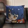 Xiangling Cute Genshin Impact Cushion Cover Natural Linen Organic Fabric DoubleSided Printing Sofa Home Decor Gift Pillow Case