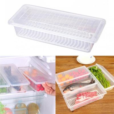 Vegetable Meat Kitchen Supplies Keep Fresh Refrigerator Organizer Drain Storage Box Drainage Container Freezing Food