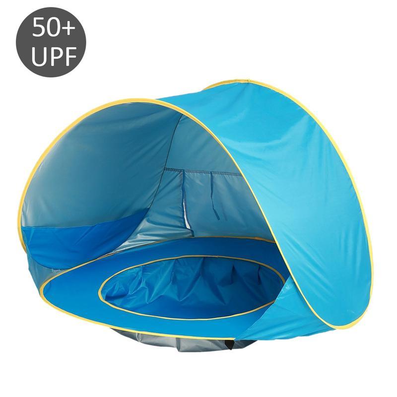 UPF 50+ Baby Strandzelt Wasserdichter Sonnenschutz UV-schützendes Sonnensegel mit Pool Kinder Outdoor Camping Sonnenschirm Strand Sonnensegel