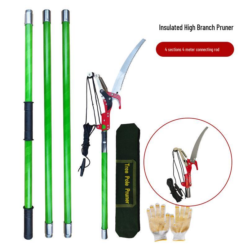 Telescopic Insulated High-Altitude Tree Pruner and Lopper Shears