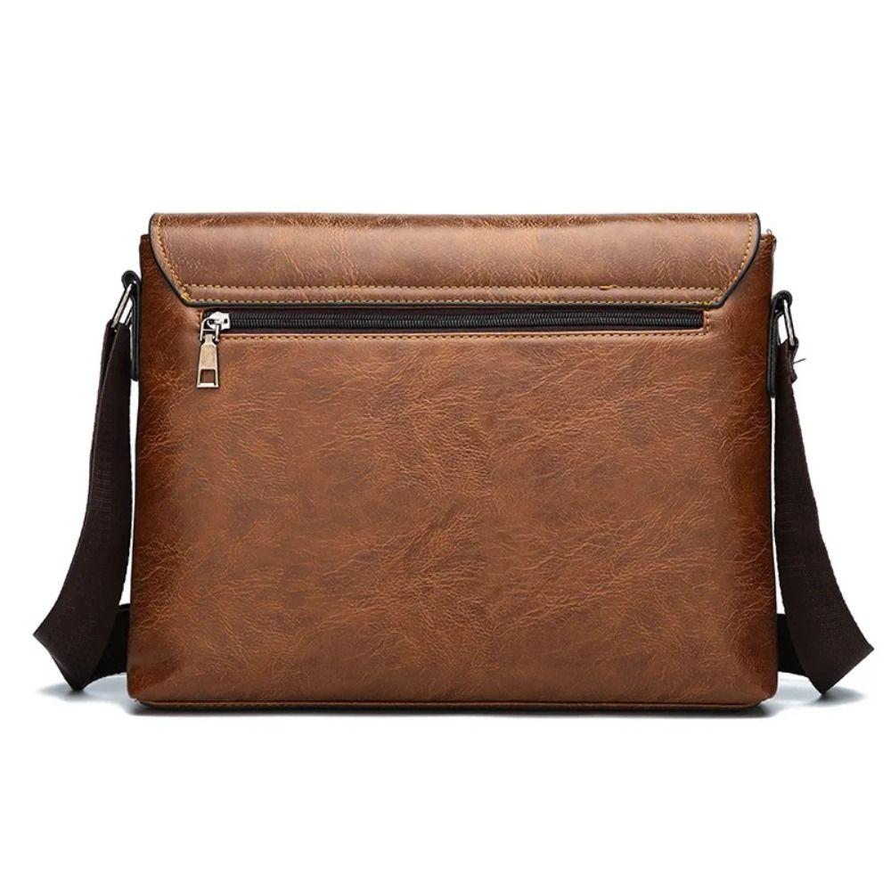 Nowa Retro Męska Teczka Biznesowa Wodoodporna Torba Tote Torba na Ramię na Laptop Torba Listonoszka Crossbody Skóra PU Torba Komputerowa